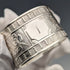 Vintage British silver plated napkin rings, set of 6, in paper box